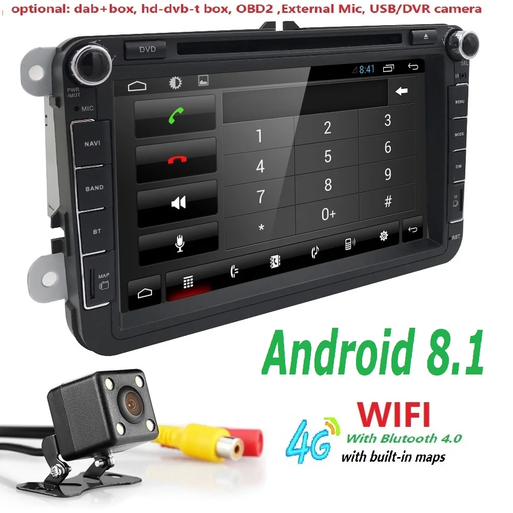 Hizpo автомобильный Радио мультимедиа 7 "дюймов Android 8 1 dvd аудио стерео плеер