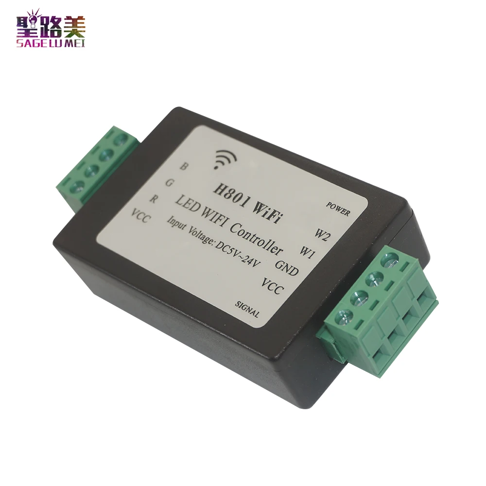H801 RGBW светодиодный WIFI контроллер LED RGB DC5-24V вход 5CH * 4A выход для 5050 2835 3528 SMD полосы