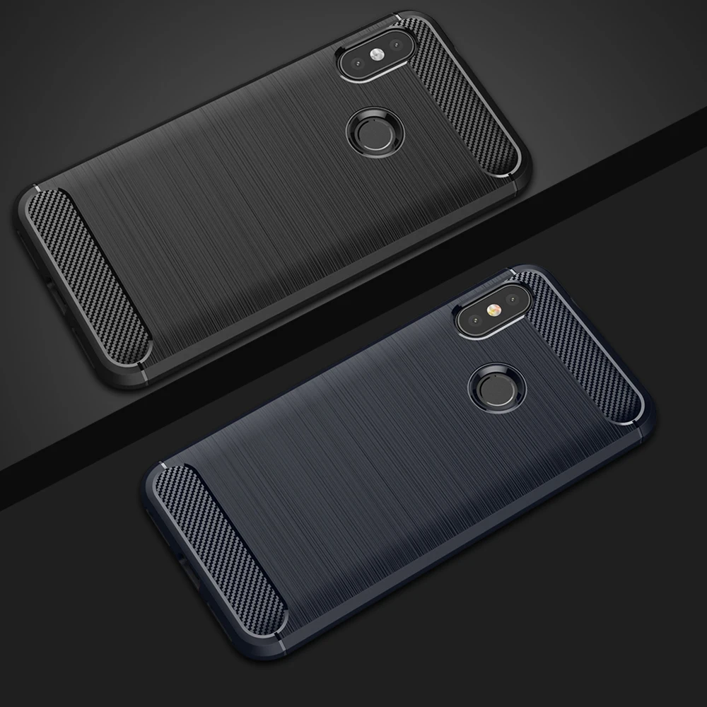 Углеродное волокно чехол для Xiaomi Redmi Note 6 крышка телефона на Pro Силиконовый ТПУ Coque