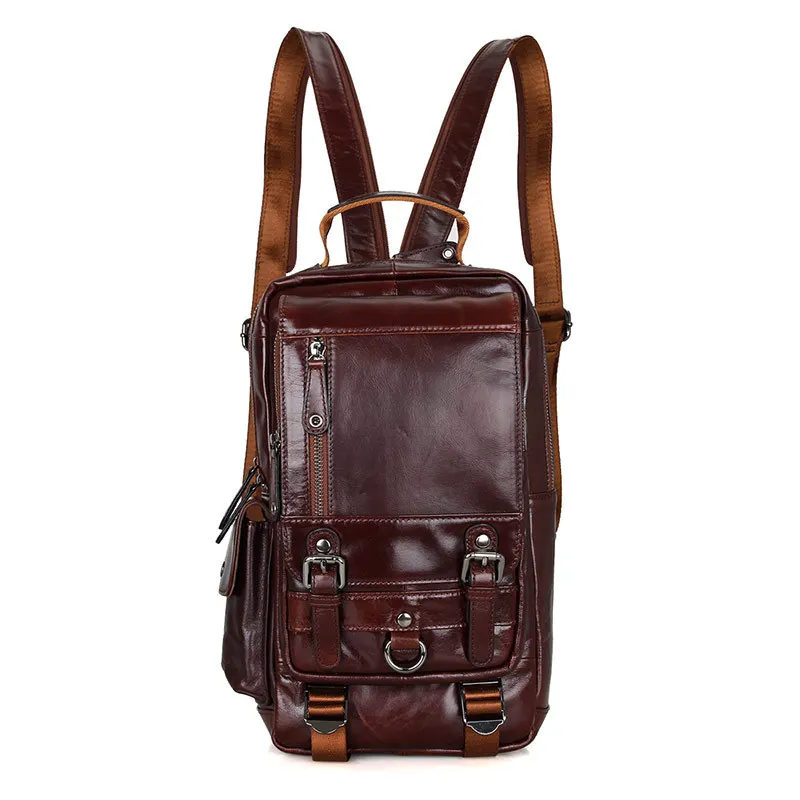 Women Cowhide Genuine Leather Backpack Full Grain Oil Wax Vintage Daypack Large Capacity iPad Travel Tote Bag 2002 | Багаж и сумки