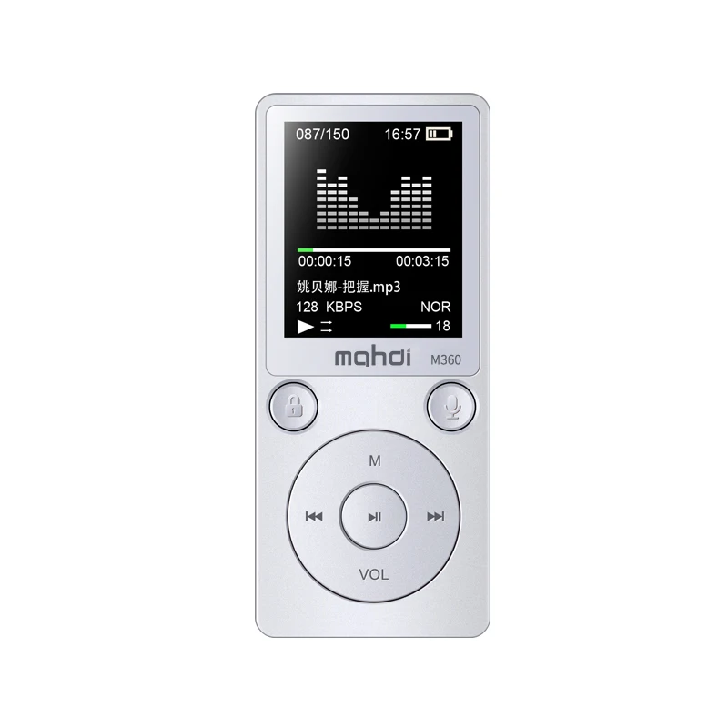 8G 1,8 дюймов MP4 плеер Металлический MP4 музыкальный плеер Mahdi M360 HD экран OTG встроенный динамик поддержка видео музыки запись изображения FM - Цвет: Silver