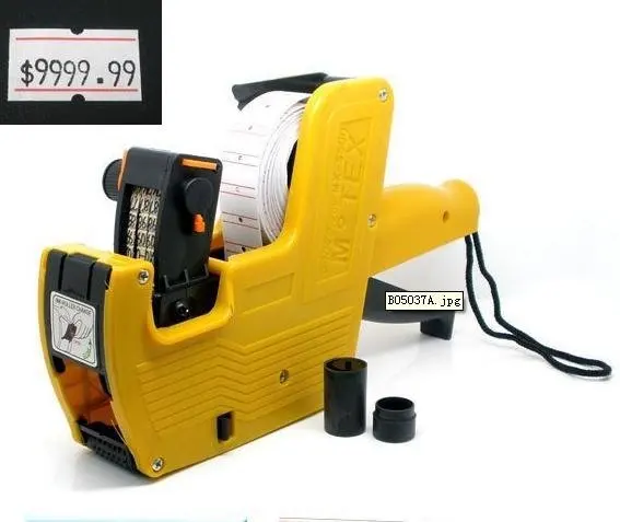 

[ Fly Eagle ] 8 Digits Digital Tag Gun EOS Price Label Gun+ 1 Lines Labels +1 Ink 5500 Price Marker Gun Plastic Labeller Sticker