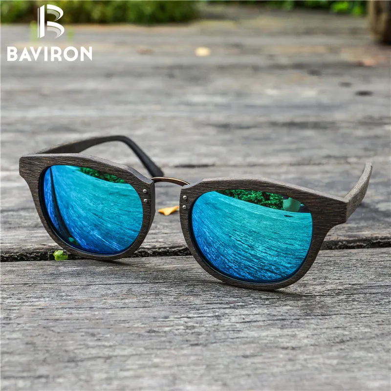 Солнцезащитные очки Мужские/Женские с деревянными дужками в стиле ретро |