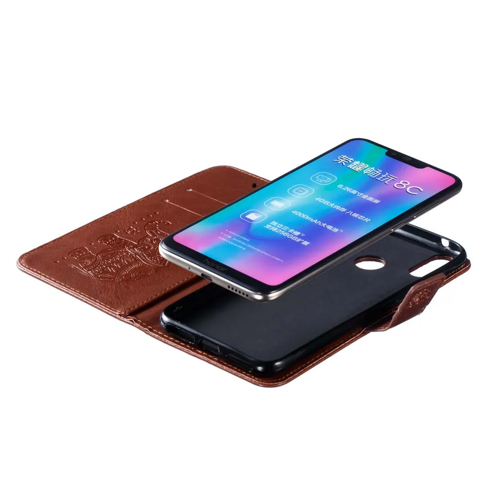 Флип чехол для Huawei Y7 Y 7 2019 DUB LX1 со слоном кожаный Prime DUB_LX1 чехлы