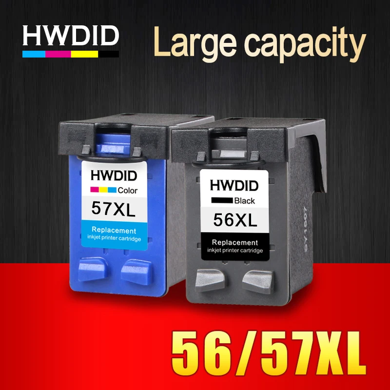 Сменный чернильный картридж HWDID 56XL 57XL для HP 56 57 Deskjet 450CI 5550 5552 7150 7350 7000 2100 220