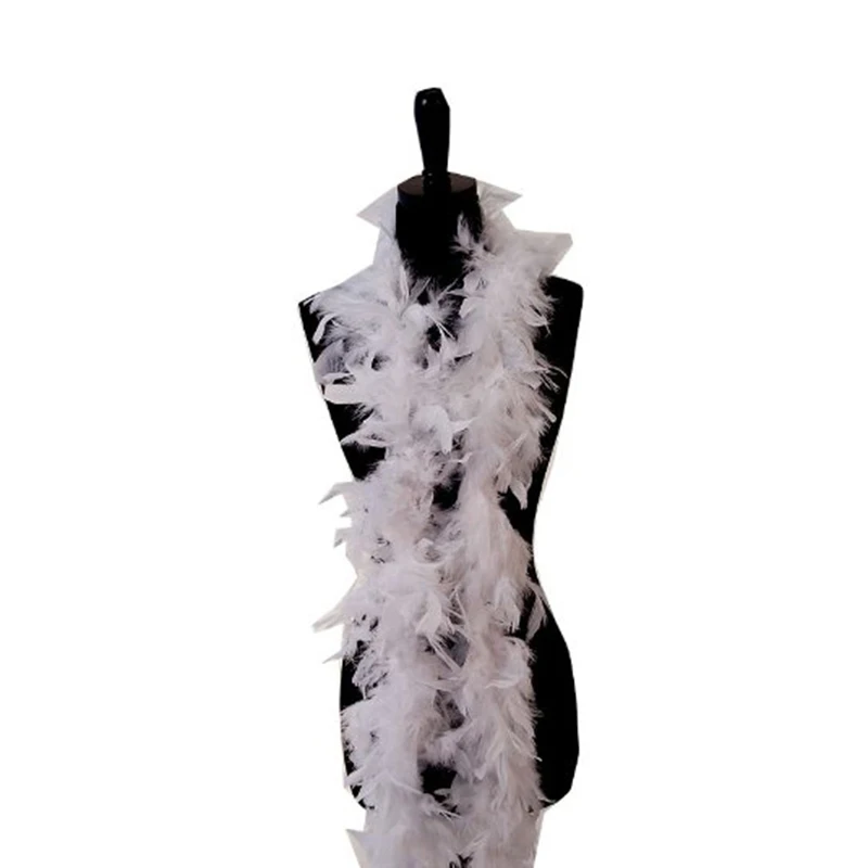 1 шт. Рождественский декоративный белый цвет Боа Из Перьев Марабу шлейф шарф