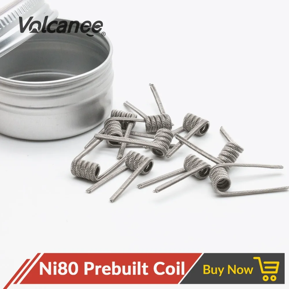 Катушки для вейпа Volcanee Ni80 Nichrome Alien V2 параллельный плавленый Clapton электронной