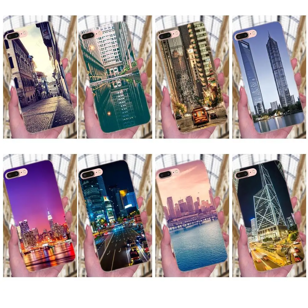 Красивые чехлы для телефонов дизайн заката Нью-Йорка Skyline City Samsung Galaxy Note 5 8 9 S3 S4 S5 S6