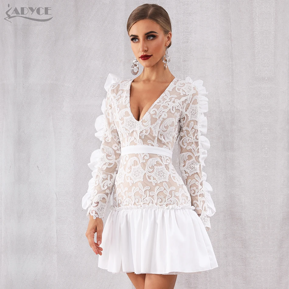Adyce кружевное вечернее подиумное платье для вечеринки vestidos Verano 2019 Новое