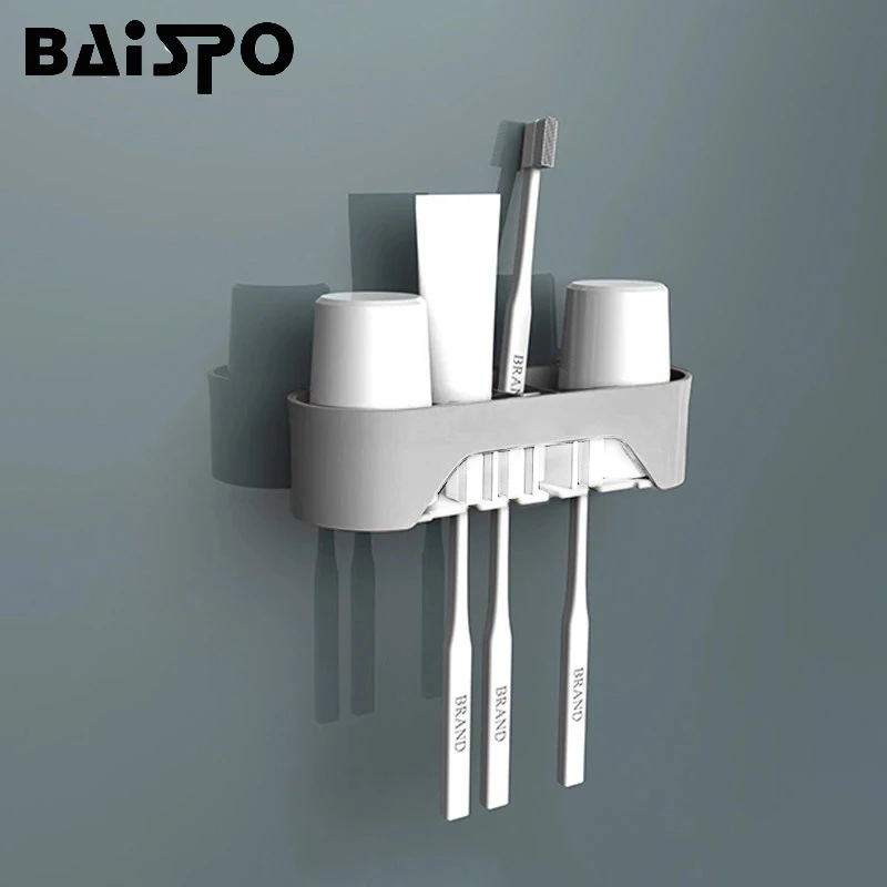 BAISPO зубная щетка держатель пылезащитный чехол зубная щетка держатель на присоске крючок без ногтей держатель щетки TChildren аксессуары для ванной комнаты