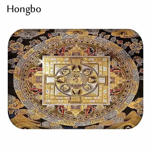 8 Hongbo Будда статуя Коврик для двери узор Декоративный Коврик Нескользящие двери впитывающие коврики коврик для ванной комнаты - Цвет: 8