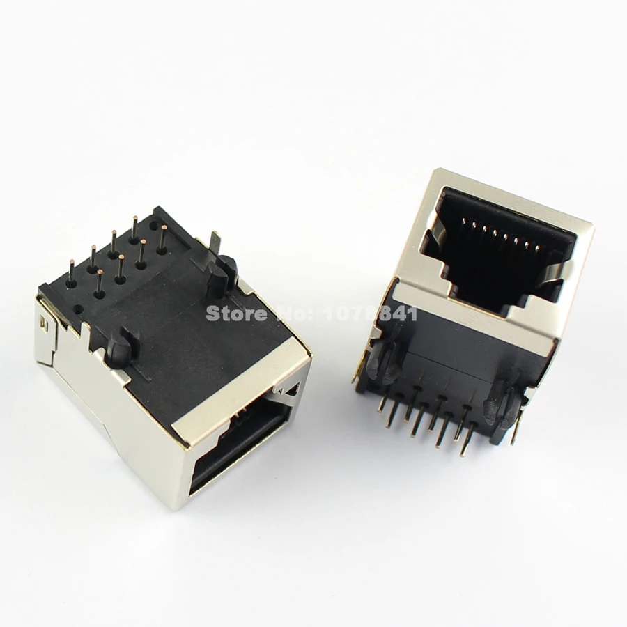 10 шт. RJ45 металлический 8 Pin правый угол гнездо платы разъем|connector rj45|connector 10connector board