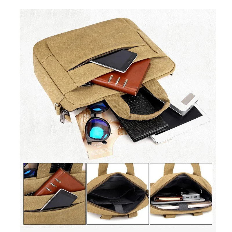 Повседневное Для мужчин Сумки Мода Холст Плечи Портативный Crossbody сумка для