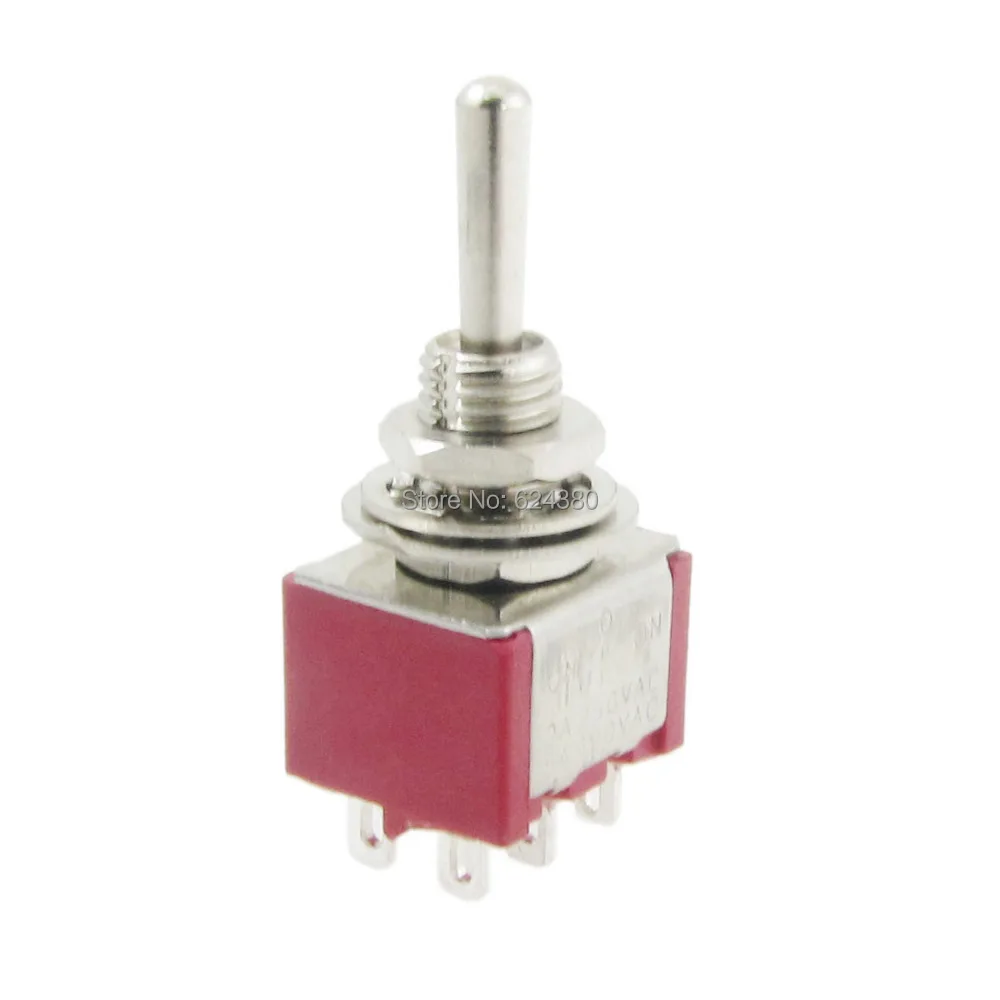 5 шт./лот x AC 250 В/2 а 120 В/5 А ВКЛ./ВЫКЛ./вкл. Без блокировки 3 положения DPDT 2P2T DP2T