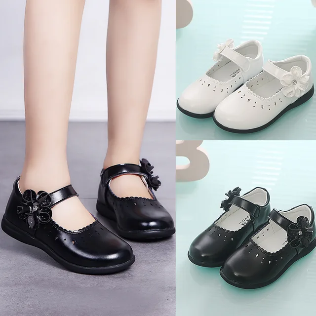 Autumn New Princess Girls Shoes For Kids School Leather Shoes For Student Black Dress Shoes For Girls 3 4 5 6 7 8 9 10 11 12-16T 3