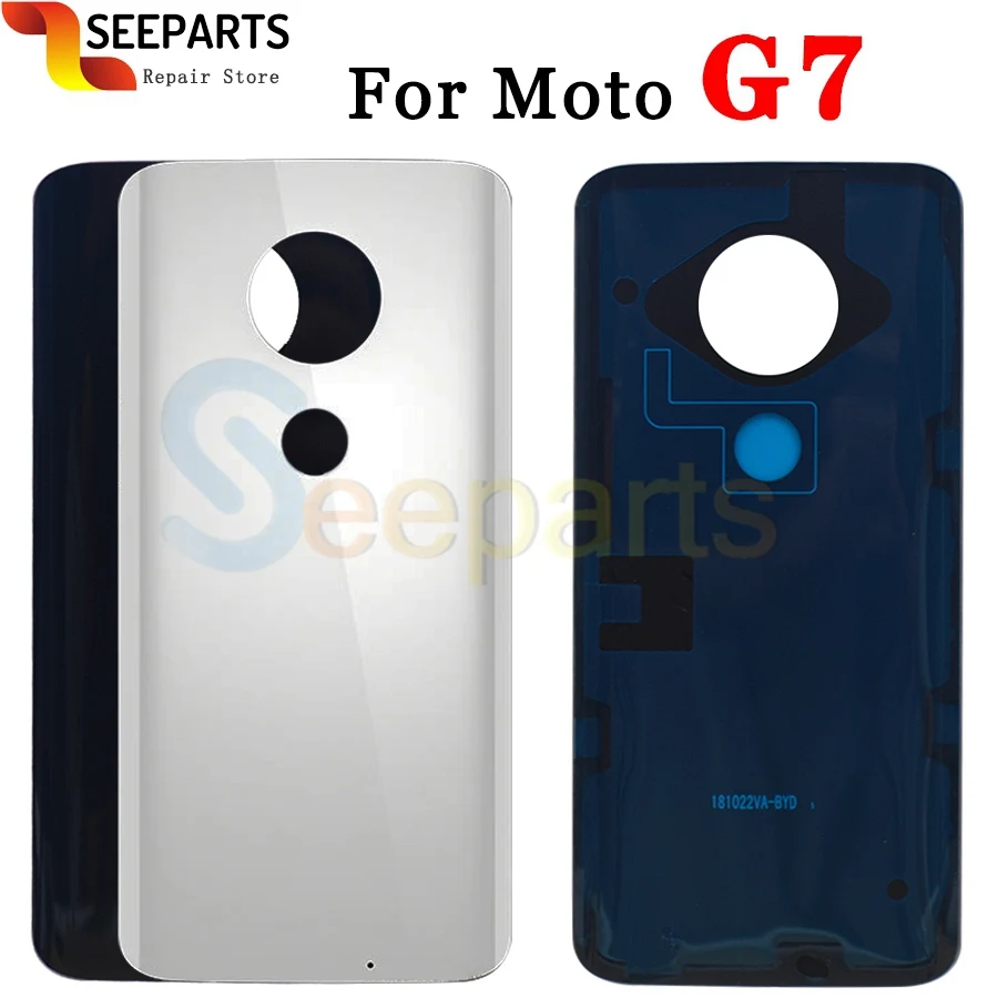 Задняя крышка батарейного отсека для Moto G7 задняя панель Plus корпус Play запасная