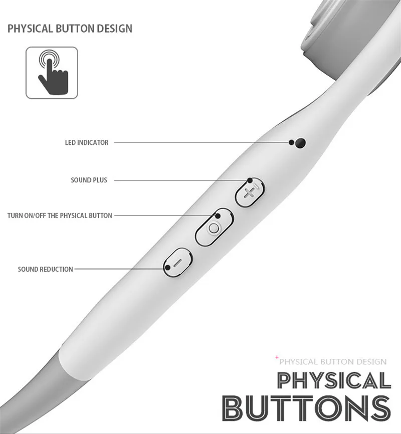 New Technology Bone Conduction Headset Wireless Bluetooth Headphones Waterproof Lightweight Wireless Earphones For iPhone X
