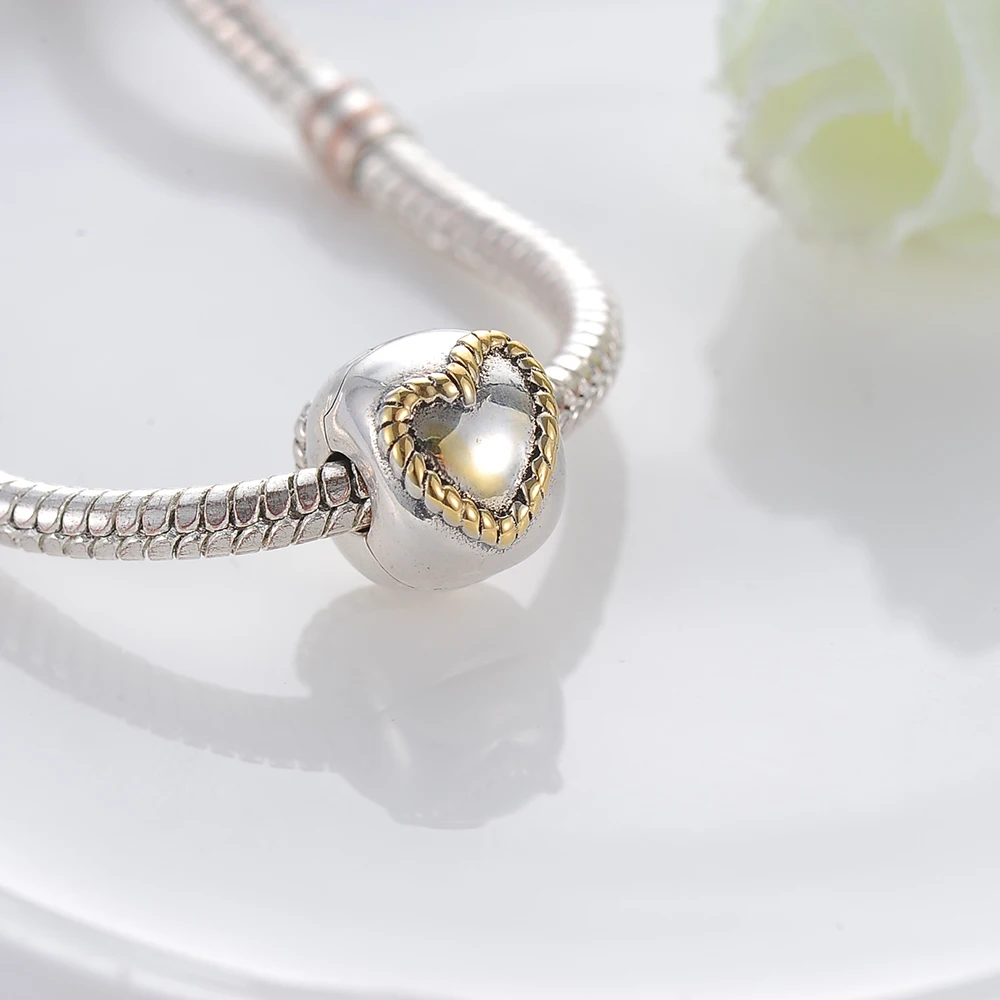 Beagloer 100% 925 пробы Серебряные Бусины Fit Pandora браслет & Цепочки и ожерелья Для женщин