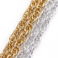 double open link twisted aluminum chains bulk fit bracelets findings bracelet chain for diy jewelry making