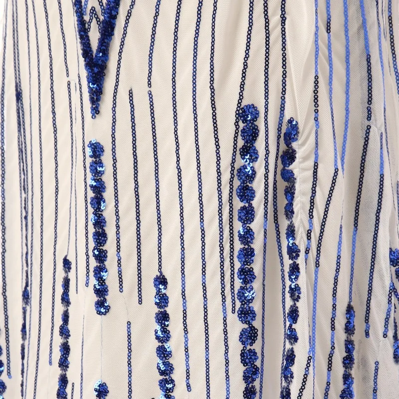 Элегантное платье для выпускного вечера из ткани с блестками в Дубае длинное