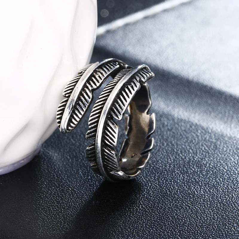 

100% 925 sterling silver fashion plant leaf design female thai silver ladies`finger rings jewelry women ring gift cheap