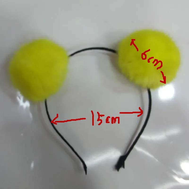 1 шт. искусственный мех кролика мяч Hairband девушки женщины рождественской