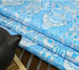 light blue 75*50 см Пейсли орнамент жаккард жилет, куртка парча ткань - Цвет: light blue