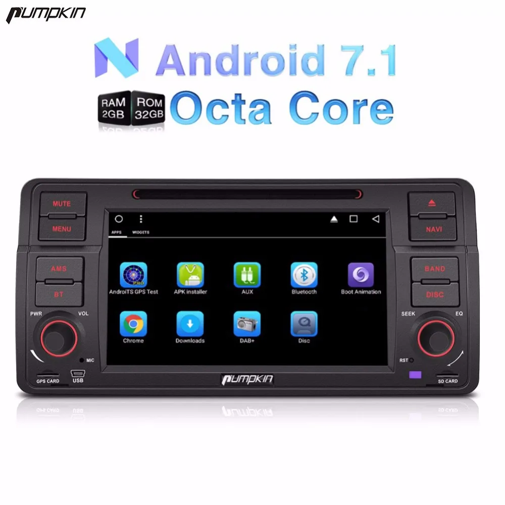Тыквы 2 Din 7 ''Android 1 dvd плеер автомобиля для BMW E46/M3 gps навигации Bluetooth стерео wi Fi FM Rds