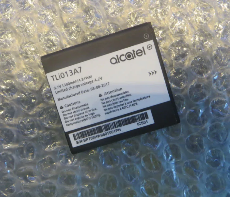 

Новинка, TLi013A7 для Alcatel TCL S300T, 1300 мАч, стандартная Замена литий-ионной батареи