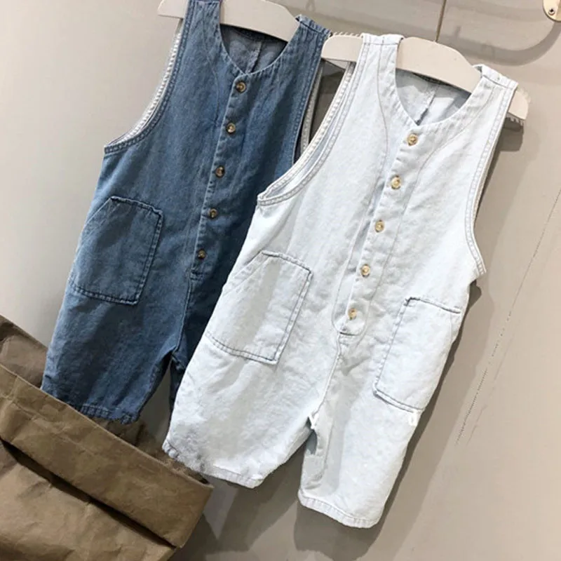 Одежда для матери и дочери реальные костюмы брюки Капри джинсовый комбинезон