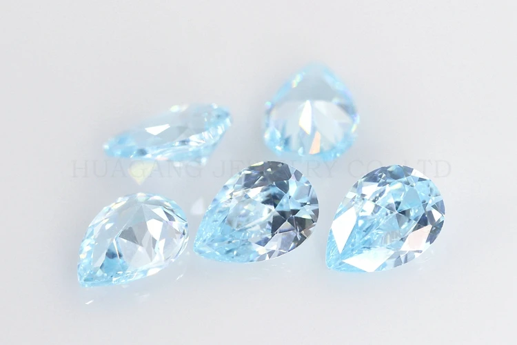 2x3-15x20mm светильник в форме груши Seablue AAAAA кубический цирконий искусственные камни CZ камень для ювелирных изделий