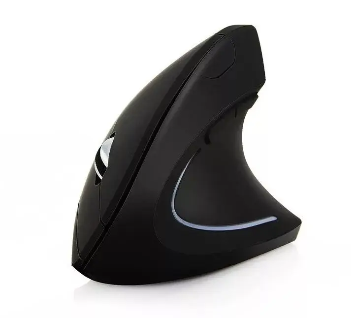 Cliry 2,4G беспроводная Вертикальная Эргономичная мышь USB оптическая мышь Mause 800/1200/1600 dpi красочный светильник на запястье компьютерная USB мышь - Цвет: Белый