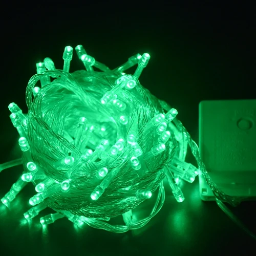 Фея светильник s 10 м 100LED строка светильник 110V 220V рождественских каникул гирлянда светильник s для дома вечерние Свадебные Рождественские украшения - Испускаемый цвет: Green
