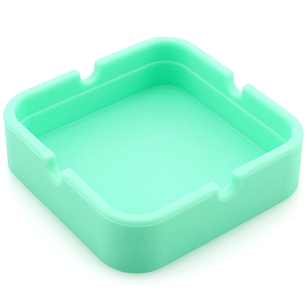 Mint Green Аксессуары для курения, сгибаемый гибкий мягкий поднос для сигар, портативный резиновый силиконовый Квадратный пепельница для сорняков, держатель для сигарет - Цвет: Mint Green