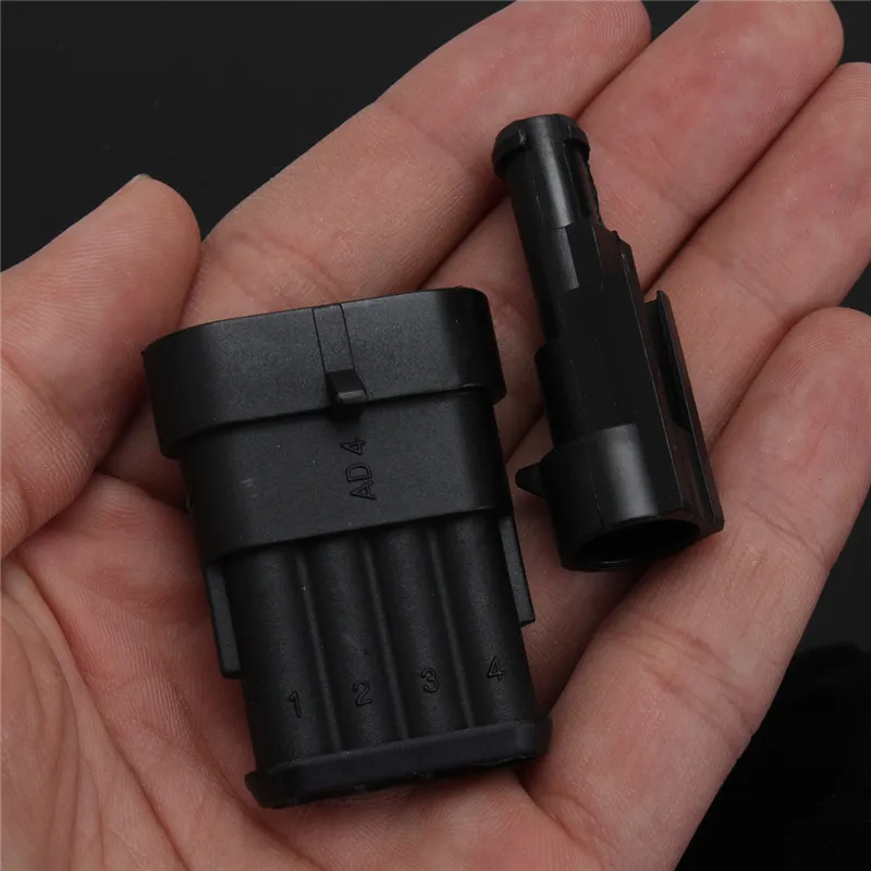 1 компл. AMP Kit 1/2/3/4/5/6 Pin Female Male водонепроницаемый автомобильный электрический