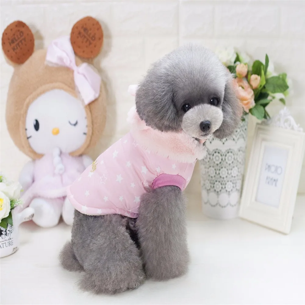 Pet зимний костюм Собака кожи пальто Одежда для животных 2 Цвет милый ребенок