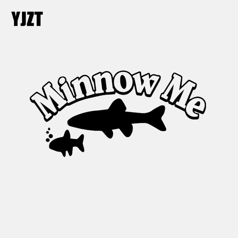YJZT 16 1 см * 7 9 Minnow мне забавные Рыбалка виниловые наклейки в виде Фотообоев c