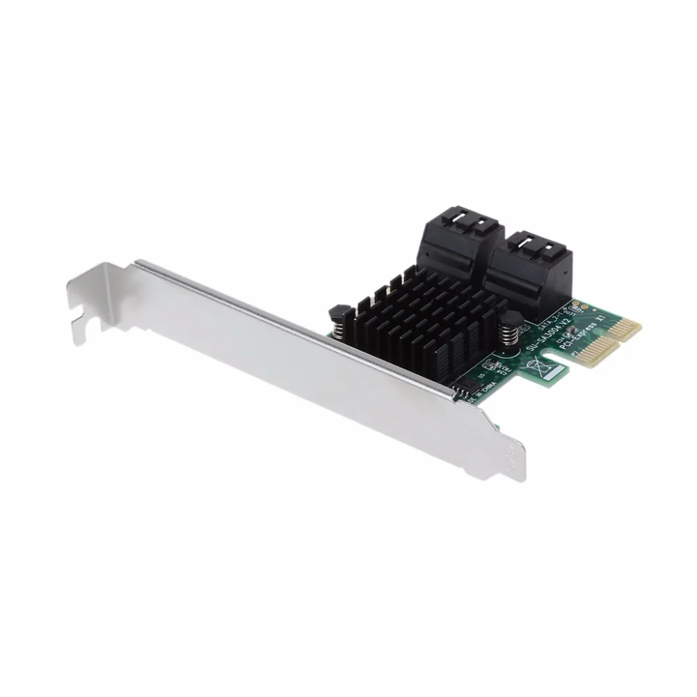 PCI-E PCI Express 1x до 4-Порты и разъёмы Sata 3,0 III 6G конвертер контроллера карты адаптер