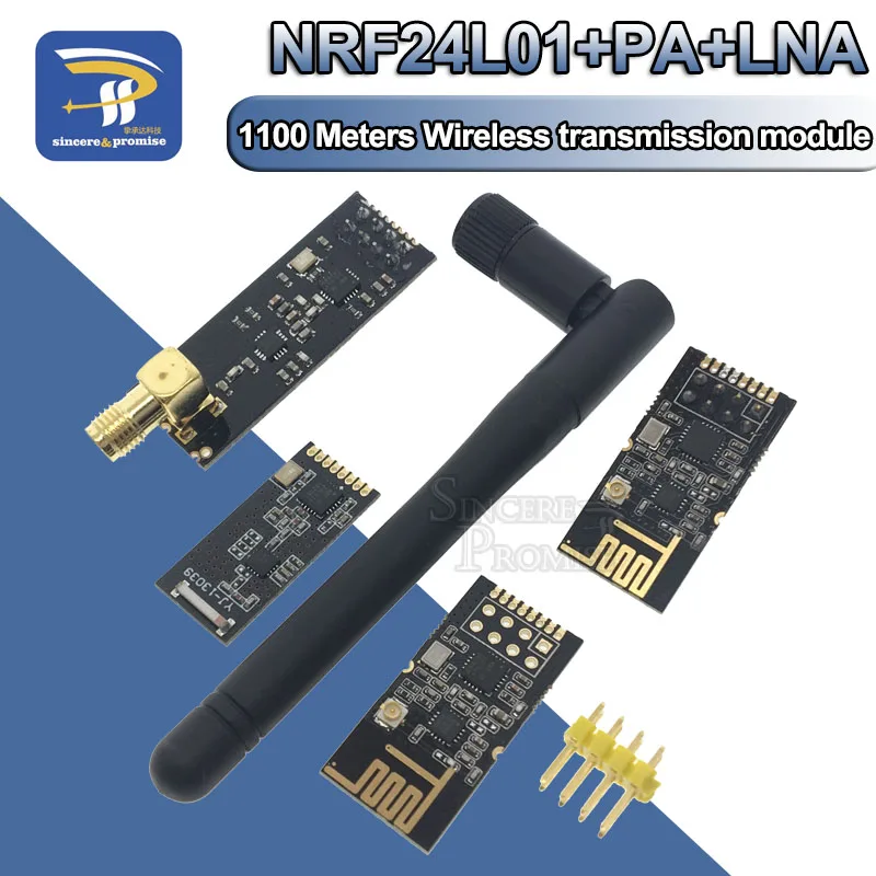 SMD GT-24 1 Набор 2,4G 1100 метров дальние расстояния NRF24L01+ PA+ LNA беспроводной приемопередатчик коммуникационные модули с антенной