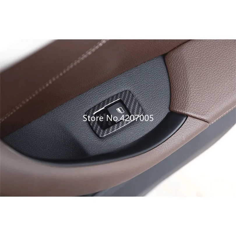 4Pcs/set ABS Plastic Carbon Fiber Style Window Lift Switch Frame Trim Cover For BMW X1 F48 2016 2017 2018 Car Accessories | Автомобили и