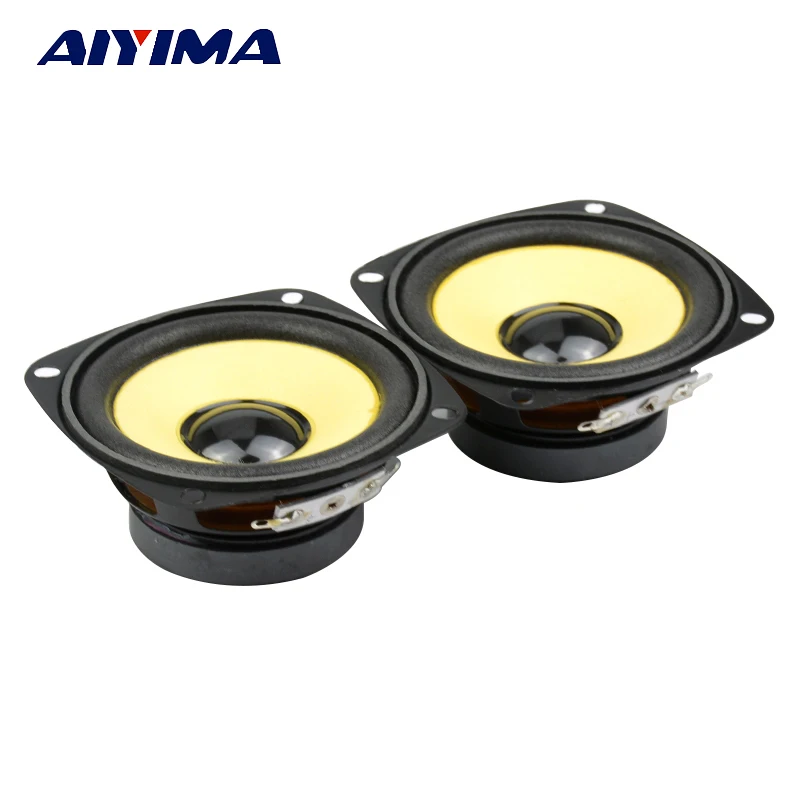 AIYIMA 2Pcs 3 Inch Full Range HIFI Audio Speakers Driver 4 ohm 10W DIY Multimedia Sound Amplifier Music Speaker Loudspeaker Home