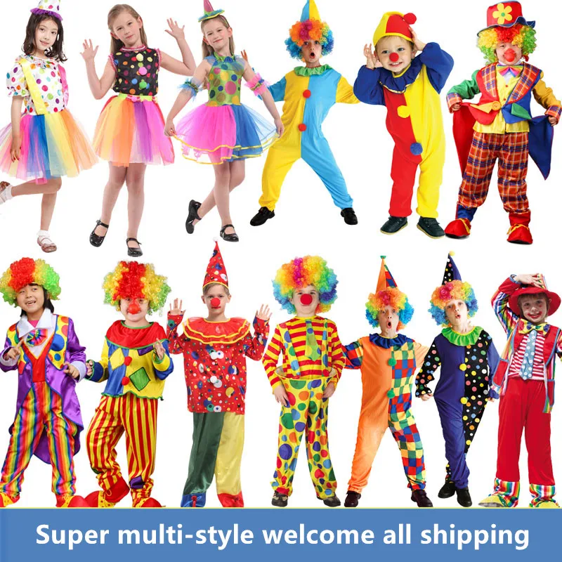 Костюм для Хэллоуина костюм цирка клоуна девочек мальчиков|clown costume|halloween costumeparty