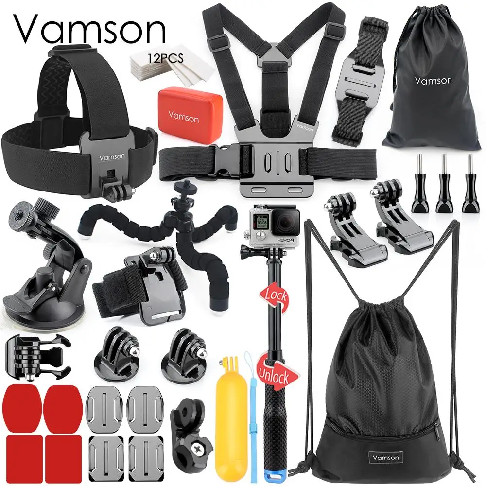 Набор аксессуаров для Gopro hero 7 6 5 SJ4000 4 3 2 Black SJCAM M10 SJ5000 case VS74|for gopro hero|kit for goprosjcam sj4000 set