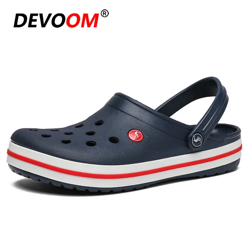 Dark blue Новые модные сандалии EVA Para Hombre; мужские сандалии; обувь для шеф-повара; Sandale Homme; Мужская обувь; мужские сандалии; сезон лето; 44 - Цвет: Dark blue