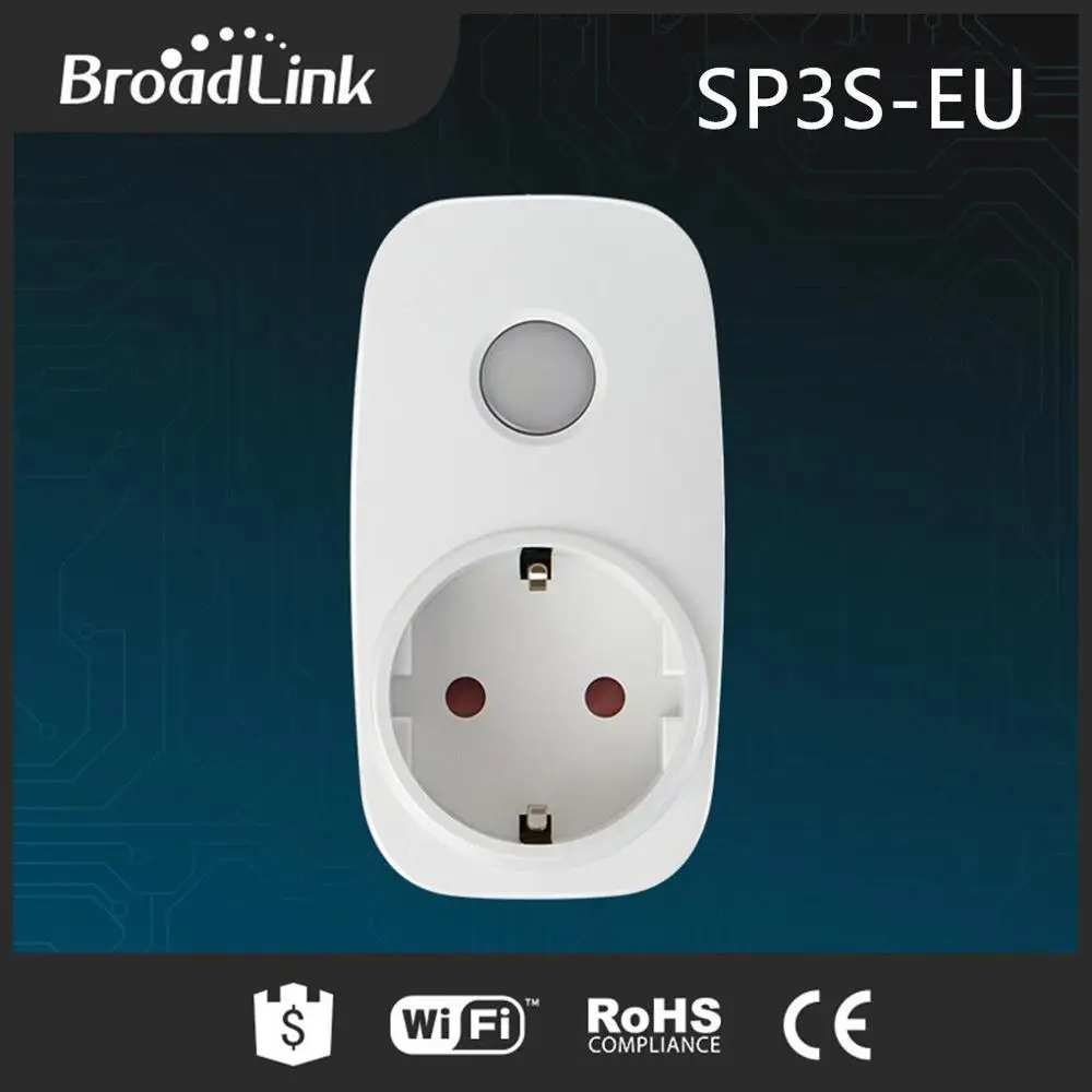 SP3S EU Standard Broadlink SP2 SP3 SP3S Бразилия WiFi умная розетка оригинальная розетка приложение пульт дистанционного управления для Alexa Google Home AU UK BR US EU Plug - Комплект: SP3S EU Standard