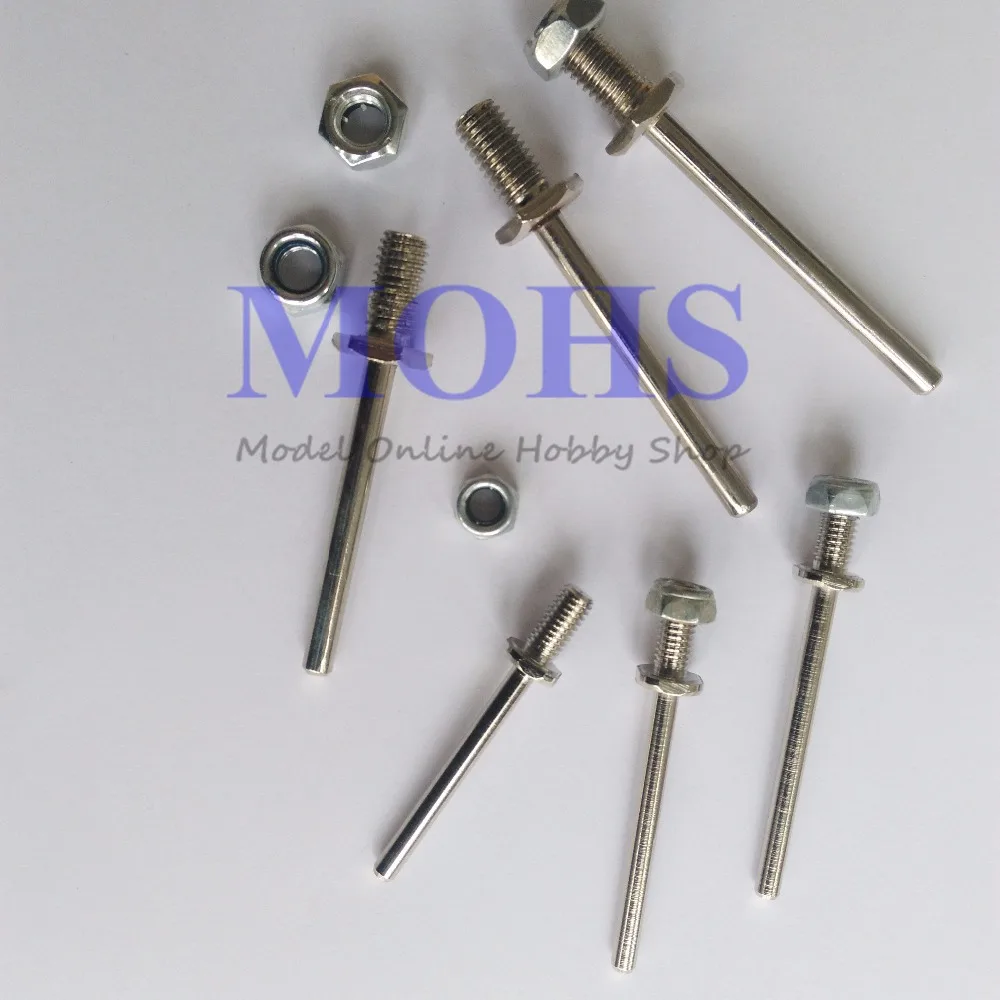 2 шт./лот Высококачественная ось из нержавеющей стали вал шасси колеса M6 4 мм M8 5