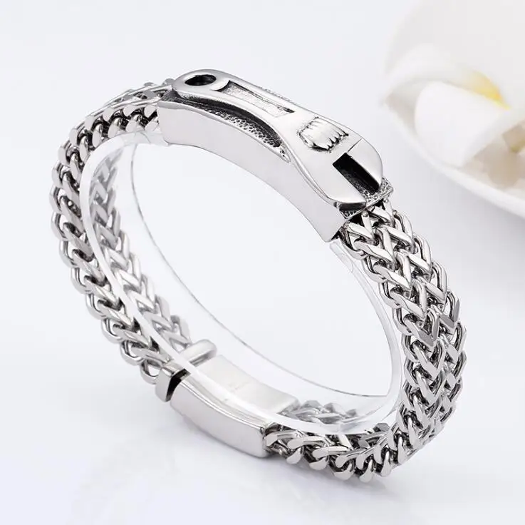 Модный крутой мужской браслет в стиле панк рок из нержавеющей стали|bangle jewelry|bracelet