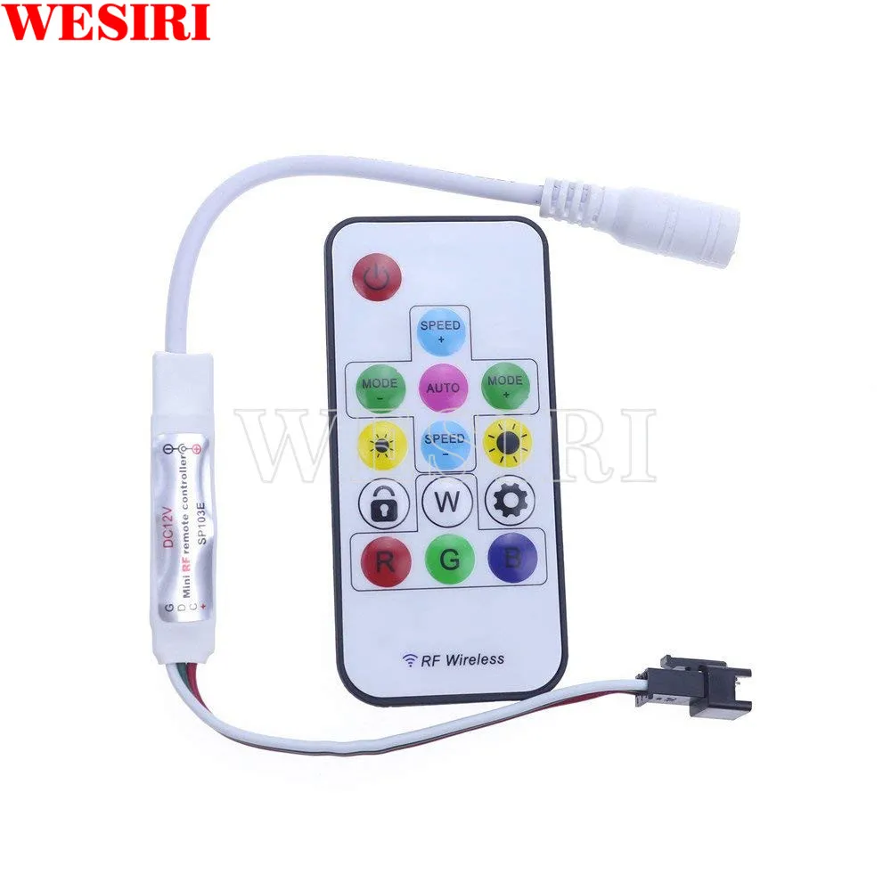 DC5V/12V SP103E Mini RF Controller With 14 Keys Wireless Remote for WS2811 WS2812B SK6812 LED Strip Light | Освещение