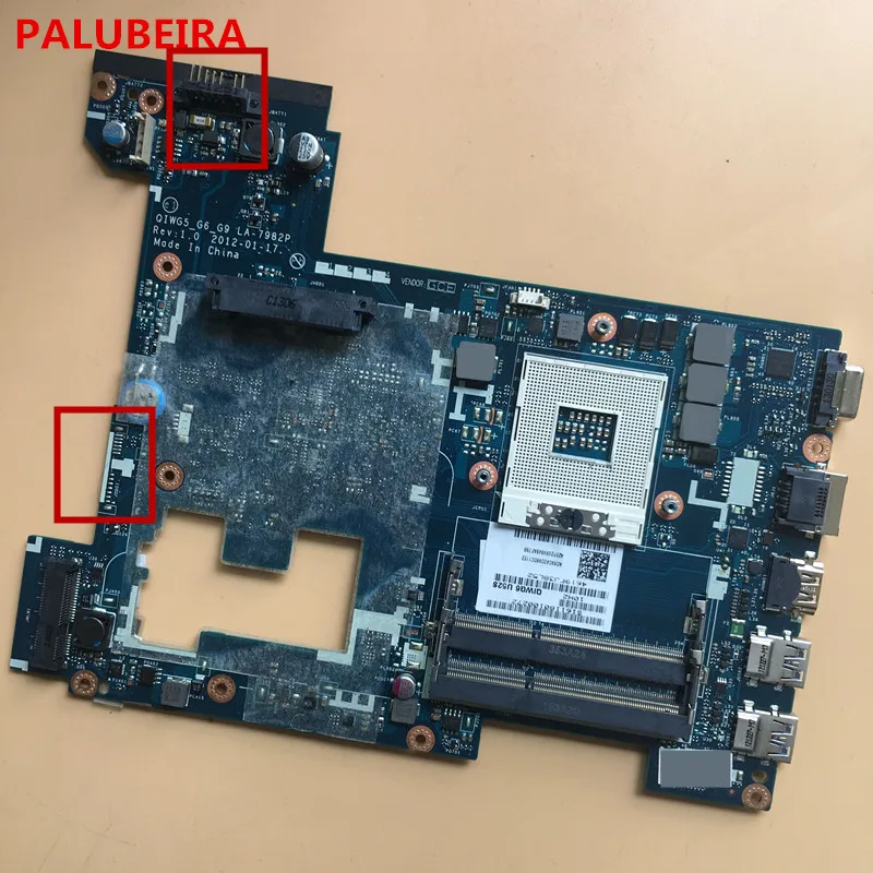 Флюоресцентная версия: 1 0 QIWG5 _ G6_G9 для Lenovo G580 материнская плата ноутбука ПК
