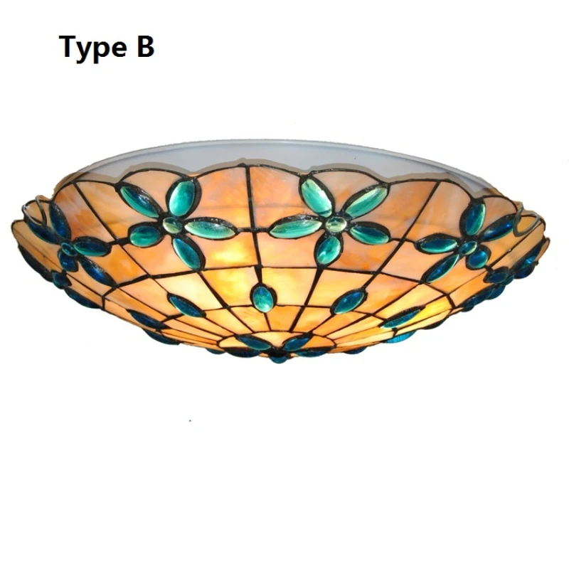 Винтажный витражный потолочный светильник Tiffany Style Dragonfly Подвесная лампа для